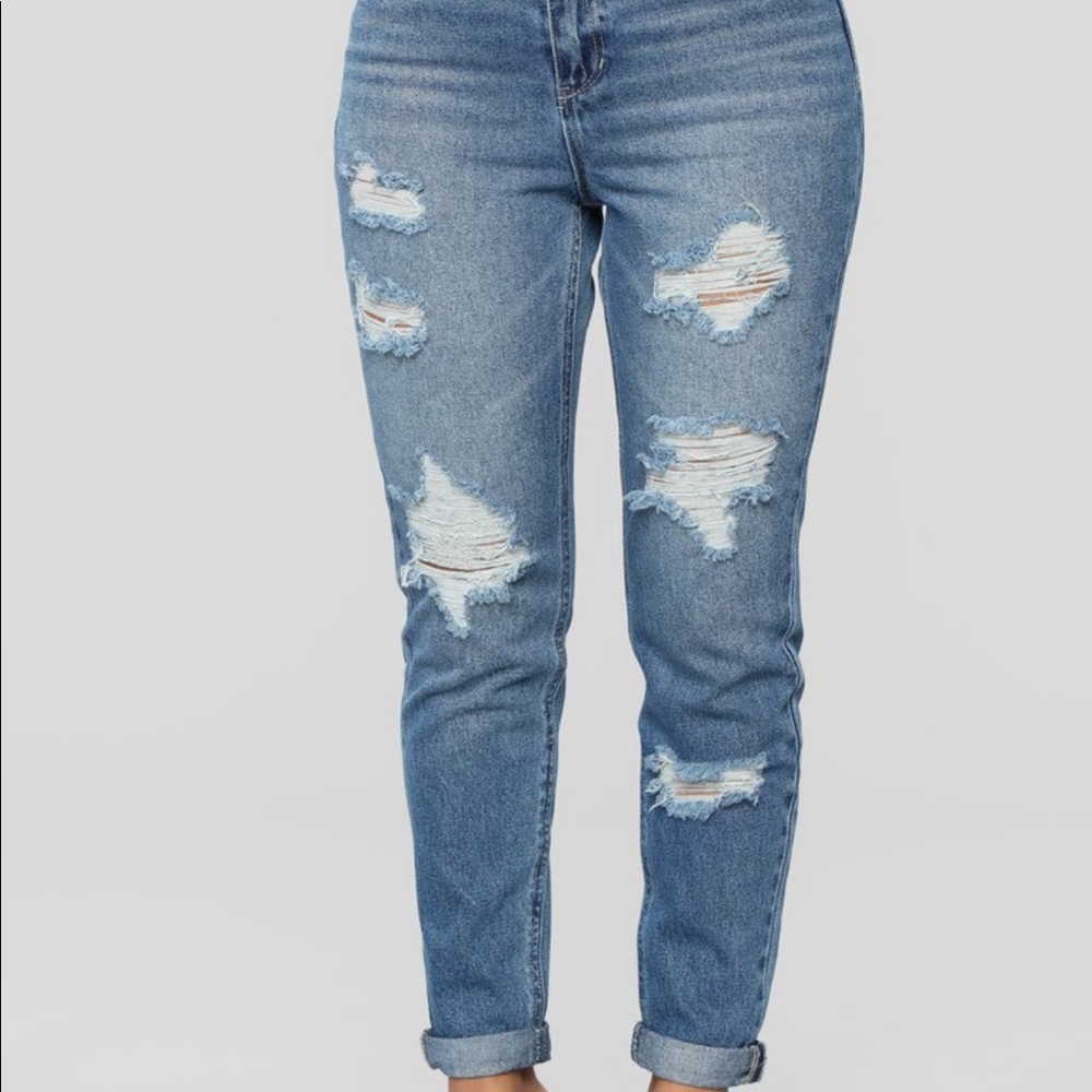 Blue Spice ripped skinny jeans